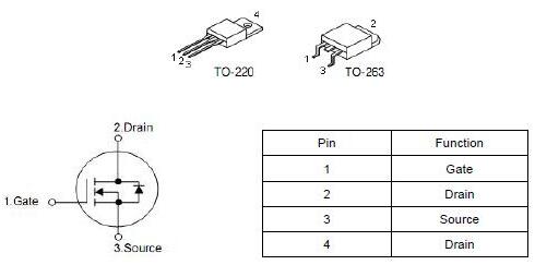 安定器 MOS管75NF75 80A/80V規(guī)格書-TO-220、263封裝-KIA MOS管