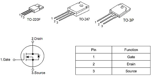 MOS管 20N50 20A/500V規(guī)格書參數(shù) 原裝正品 質(zhì)量保證 免費送樣-KIA MOS管