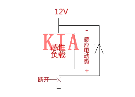 繼電器，二極管