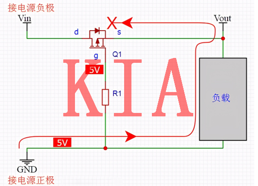 PMOS，防電源反接電路