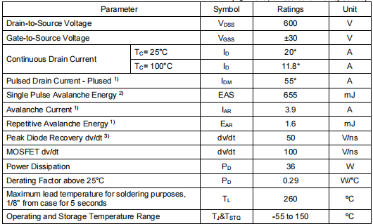 20a600v,60R180場效應(yīng)管